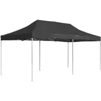vidaXL Tente de réception professionnelle pliable aluminium 6x3 m anthracite