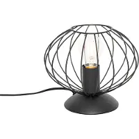 QAZQA Lampe de table industrielle noire - Margarita
