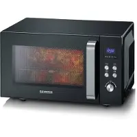 Severin MW 7763 Micro-ondes noir, acier inoxydable 900 W fonction grill
