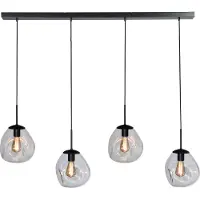 Masterlight Lampe suspendue Lava 4x verre à fumée Ø 24cm