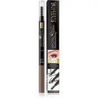 Eveline Cosmetics Brow Styler crayon sourcils précision 3 en 1 teinte 02 Dark Brown 1,2 g