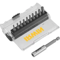Sata Embouts Irwin Kpl.11St. 25 Mm T10-T15(2X)-T20(3X)-T25(2X)-T30-T40 avec adaptateur magnétique