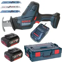 Bosch Scie sabre sans fil GSA 18V-LI C, 2 x batterie GBA 18V 5.0Ah en L-BOXX