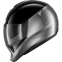 Shark Evojet Dual Blank Modular Helmet Noir,Argenté XS