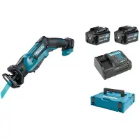Makita JR103DSMJ - 10,8V Li-ion - Scie Sabre Sans-fil - 2 Batteries 4,0 Ah - Coulissante - MAKPAC - Changement Rapide