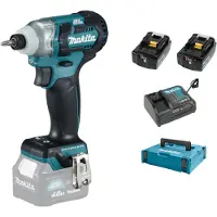 Makita Visseuse À Percussion Sans-fil TD111DSMJ - 10,8V Li-ion - 2 Batteries 4,0 Ah - MAKPAC - Brushless