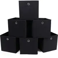 Songmics Boîtes de rangement pliables, Noir / 6
