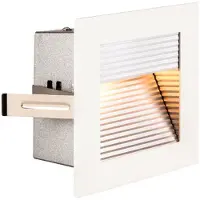 SLV Frame Curve LED 230V encastré mural carré blanc 9x9 cm 2700K