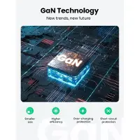 UGREEN Nexode Triple chargeur USB / USB-C Power Delivery 65W 3.25A - Noir
