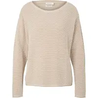 Tom Tailor Pull-over beige / blanc