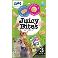 Inaba Juicy Bites - friandise humide bouillon maison et calamars pour chats - 33.9 g (3x11.3 g)