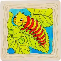 Goki Puzzle des couches : la chenille (44 pièces)