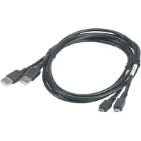 Zebra Technologies 25-124330-01R Micro USB Active Sync Cable, permet la connexion Active Sync entre un ordinateur mobile à un ou deux emplacements et un périphérique hôte.