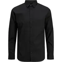 Jack & Jones Joe Plain Plus Size Long Sleeve Shirt Noir 7XL / Regular Homme