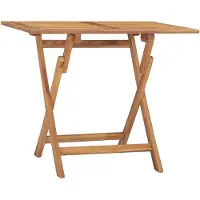 vidaXL Table de jardin pliante 90x60x75 cm en teck massif