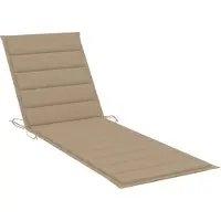 vidaXL Coussin pour bain de soleil beige 200x60x3 cm tissu Oxford