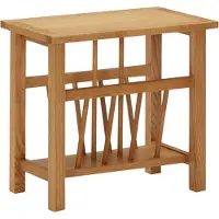 vidaXL Table à revues 45x27x42 cm Bois de chêne solide