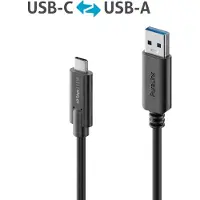 PureLink Câble USB-C vers USB-A - 3.1 Gen 2, 3A, 10G - iSeries - noir - 1,00m