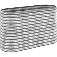 vidaXL Lit surélevé de jardin Acier galvanisé Argenté