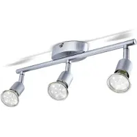 B.K.Licht plafonnier LED 3 spots orientables modernes plafond salon bureau salle à manger cuisine couloir lumière blanche chaude 3 x 3W GU10