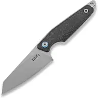 MKM-Maniago Knife Makers MKM Makro 2 Sheepfoot, Stonewashed Carbonfiber couteau fixe, Jesper Voxnaes design