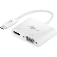 Goobay 52430 Adaptateur multiport USB-C HDMI+VGA étend un périphérique USB-C à un port HDMI et VGA