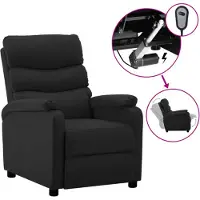 vidaXL Fauteuil relax électrique noir similicuir