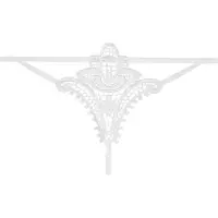 Obsessive Luiza - string femme - motif tulipe - blanc