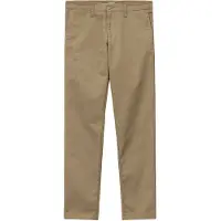 Carhartt WIP - Pantalon chino - Sid Pant Stretch Twill Leather Rinsed pour Homme en Coton - Taille 38 FR - Beige