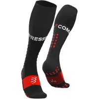 Compressport - Chaussettes de compression - Full Socks Run Black - Taille 42-44 - Noir