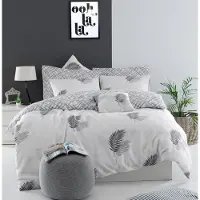 L'essentiel Maison , Begonvilla- EPJ5140, Gris,Blanc, Couettes, 65 % coton / 35 % polyester