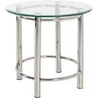 Haku Table d'appoint Heiko - verre/chrome