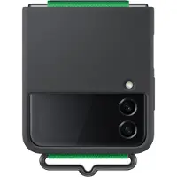 Samsung Galaxy Z Flip 4 Back Cover Silicone Sangle Noir