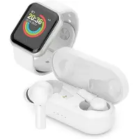 LEDWOOD URBAN Pack earphones TWS + smart watch - Blanc