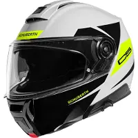 Schuberth C5 Eclipse Blanc Jaune Casque Modulable Taille XL