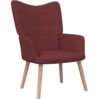 vidaXL Fauteuil relax rouge vin Tissu