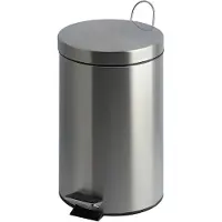 EKO Poubelle à pédale Classic 20 L argent mat