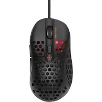 Deltaco GAMING Souris de jeu ultralégère avec RGB, noire
