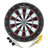 Masterdarts Jeu de fléchettes Starter Set Sisal Board, 6 fléchettes, tableau d'affichage et marqueur - 45Ø x 4 cm