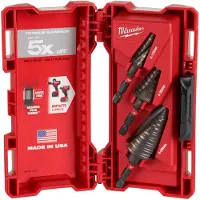 Milwaukee TiAlN SHOCKWAVE Forets étagés Set 3 pcs. Set 4-12mm + 4-20m + 4-30mm (4-12mm, 4-20mm, 4-30mm)