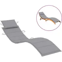 vidaXL Coussin de chaise longue gris 186x58x4 cm tissu oxford