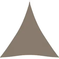 vidaXL Voile de parasol tissu oxford triangulaire 5x5x5 m taupe