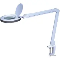 VLM Lampe de Travail de Bureau à Led Avec Loupe - 8 Dioptries - 8 W - 60 Leds - Blanc