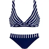 LASCANA Bikini bleu marine / blanc