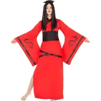 MOM China Dragon Woman Costume Rouge M-L Enfants