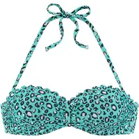 LASCANA Hauts de bikini menthe / noir / blanc