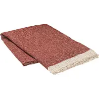 Broste Copenhagen Soren plaid coton marron - W130XL180CM