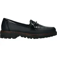 Rieker Chaussures à enfiler en Noir Cuir 38