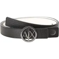 Armani Exchange pour femme. 9411180A87742520 Ceinture noire (90cm), Casuel, Synthétique, Imitation cuir