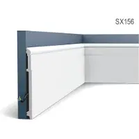 ORAC Plinthe Profil de décoration Decor SX156 LUXXUS Protection de câble antichoc Moulure 2 m
